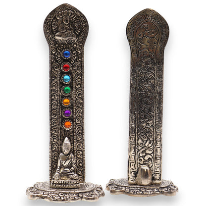 Räucherstäbchenhalter Buddha Tower 7 Chakren 16x6x7cm