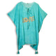 Collection Nomad : sari méditerranéen – caftan – motif cœur turquoise et or