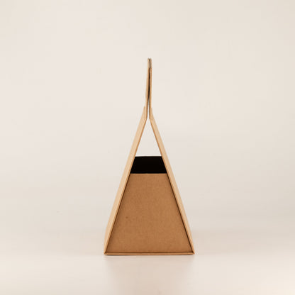 Caja de regalo desmontable - Caja a mano (20 x 10 x 20 cm) - Marrón kraft