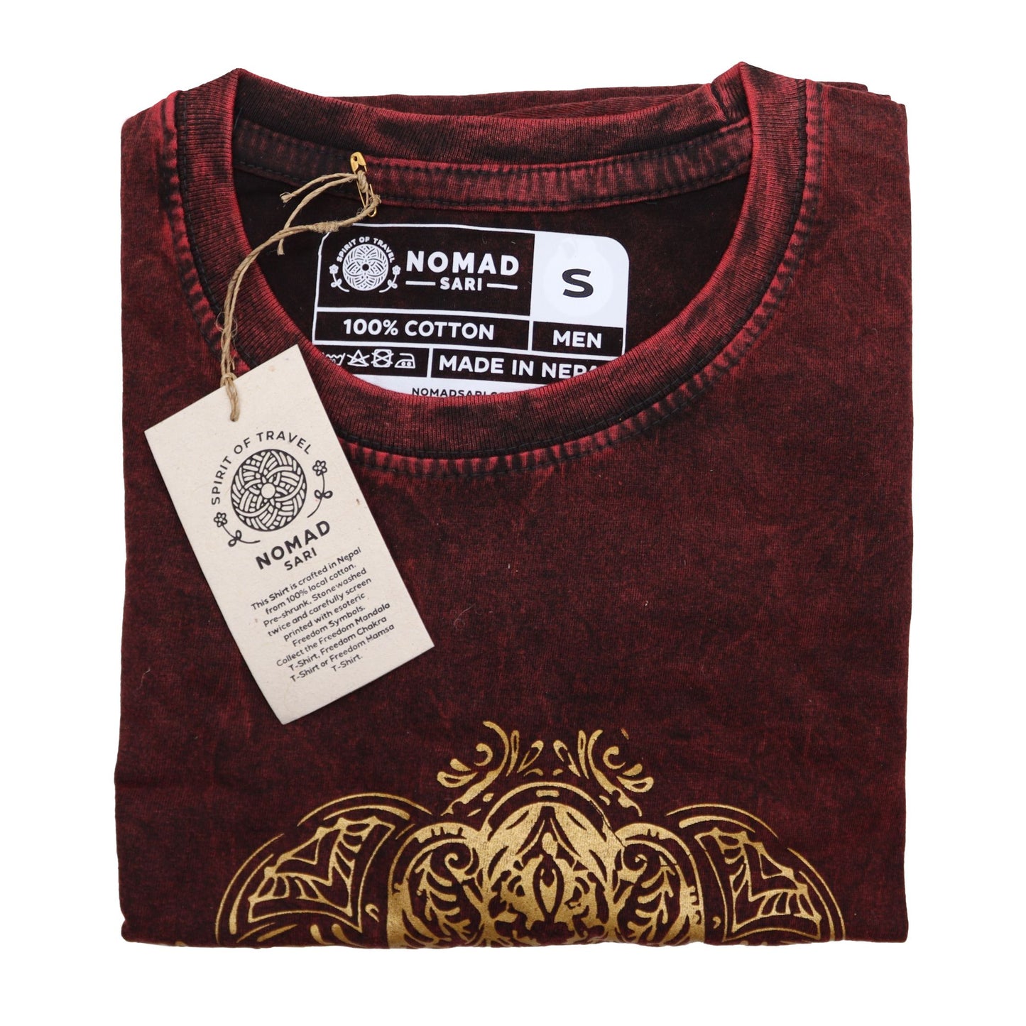 Camiseta Nomad Sari Pequeña - Hamsa - Granate