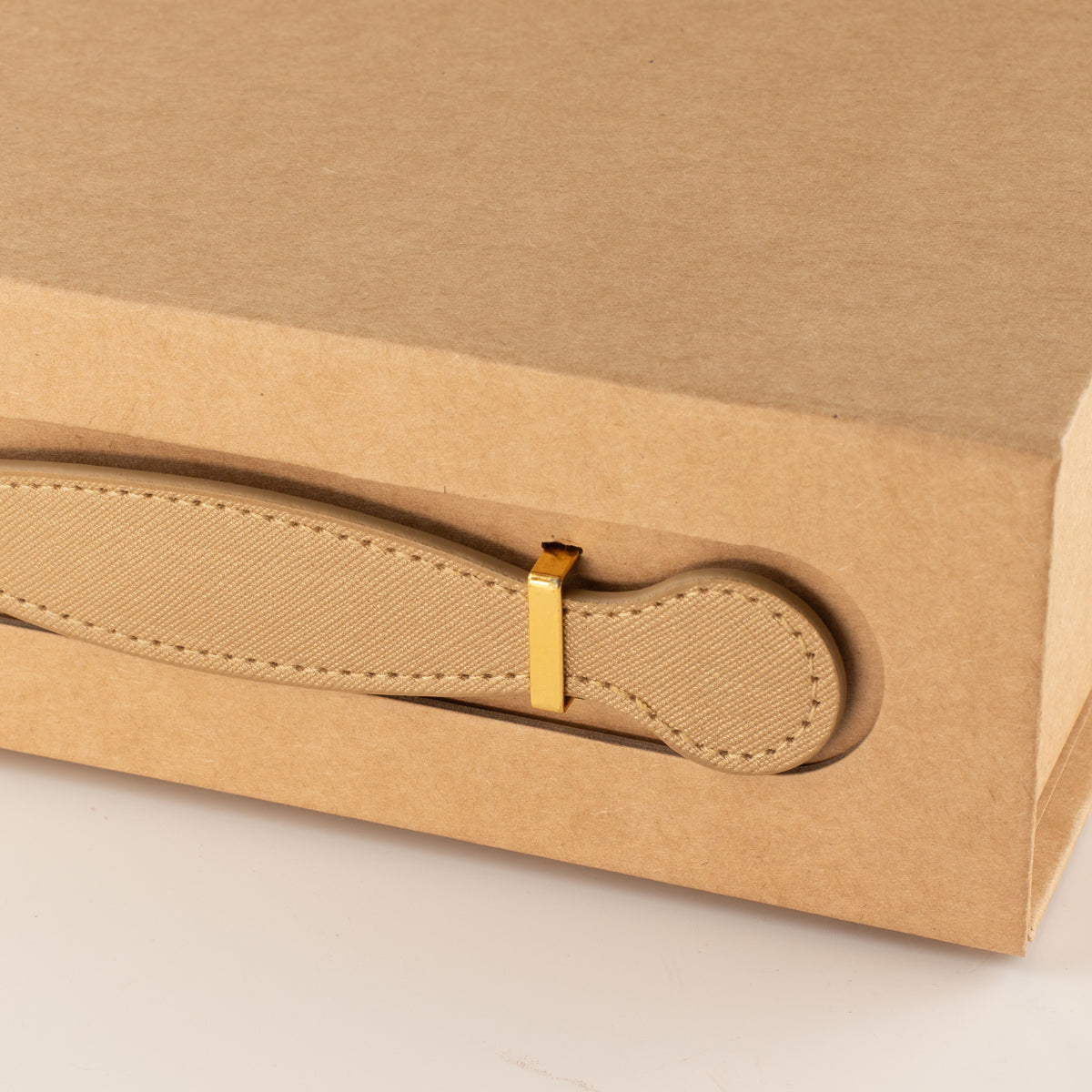 Caja de regalo plegable - cesta de regalo mediana (24x18.2x8cm) - marrón kraft