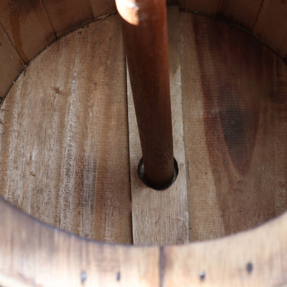 Taburete de barril de cerveza y soporte para sombrilla - Natural