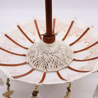 Sombrilla Bali Decoracion de Hogar - Lona - Decoración Dorada - 40cm