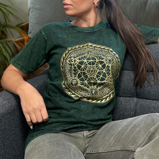 Nomad Sari Oversized T-Shirt – Chakra – Grün