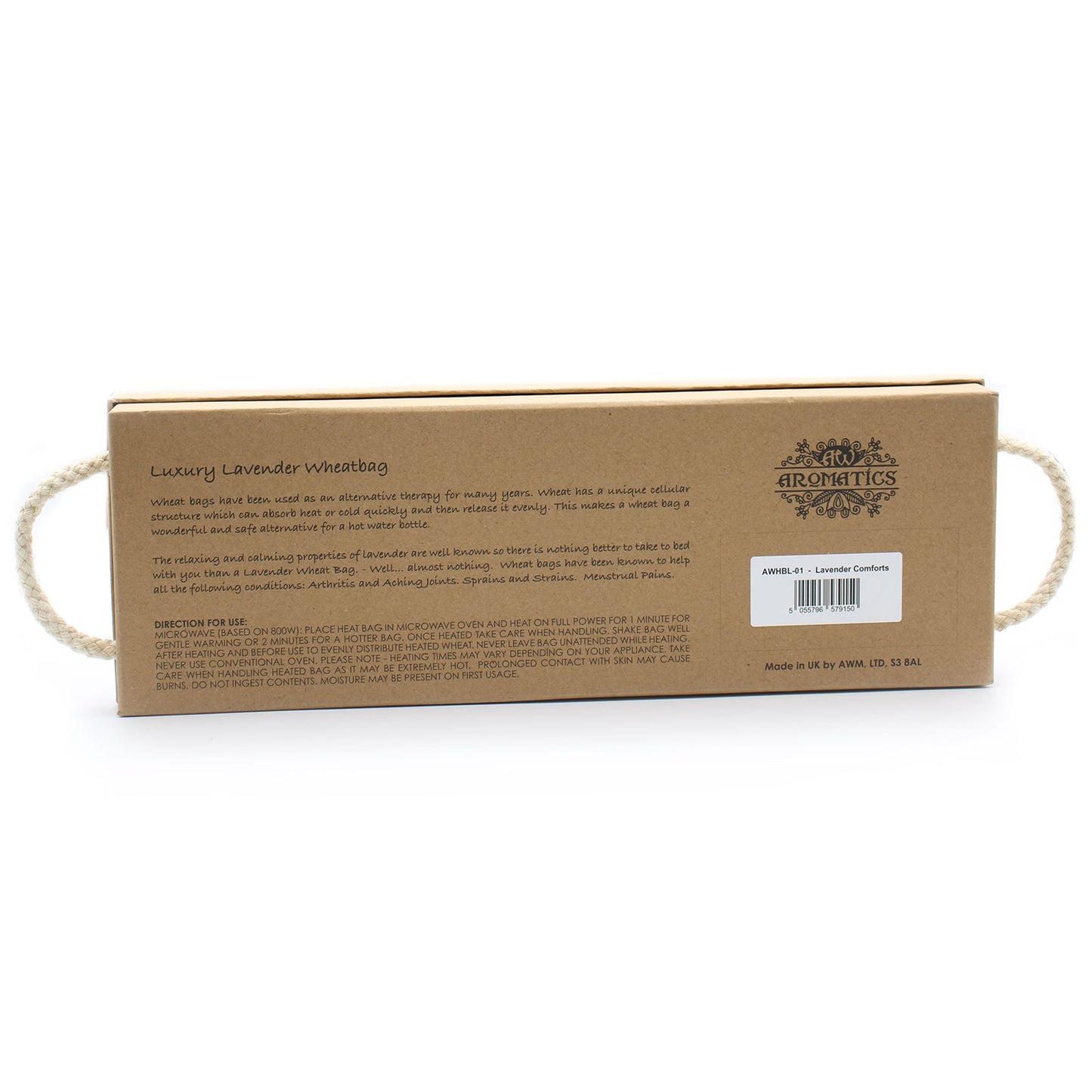 Bolsa de trigo en caja de regalo - lavanda