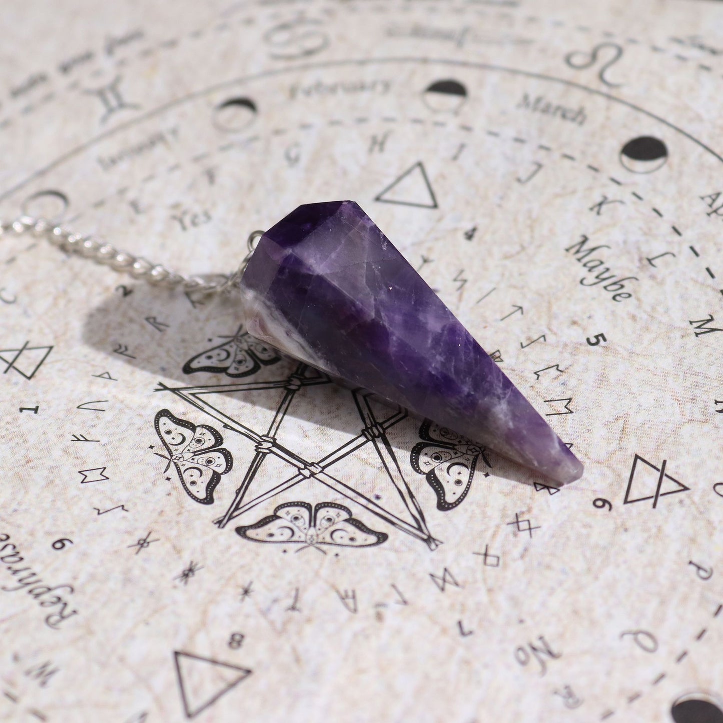 Encens ancien pour sorts de sorcellerie - Séduction - Pendule d'améthyste