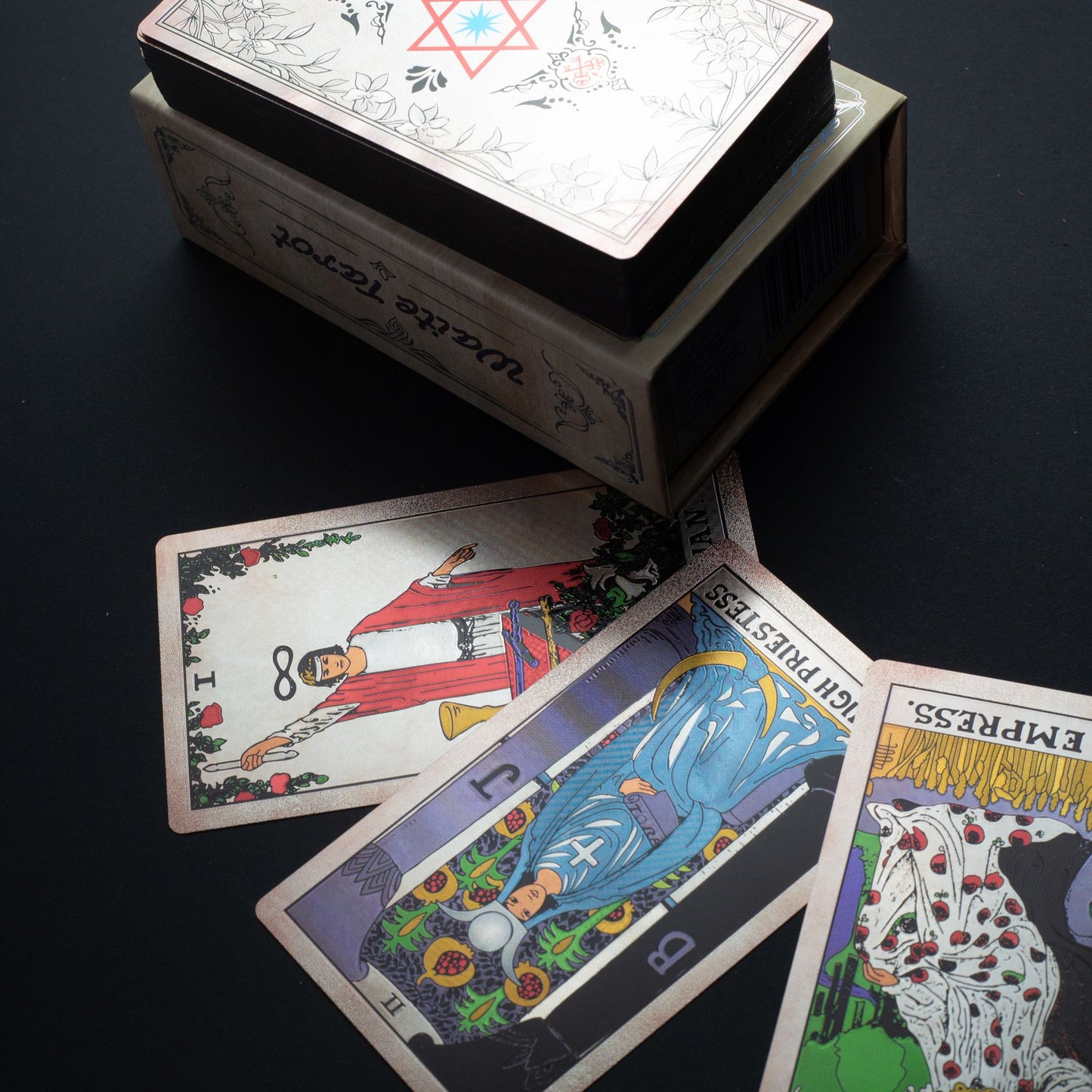Juego de cartas de Tarot Waite con lámina de plata - con folleto