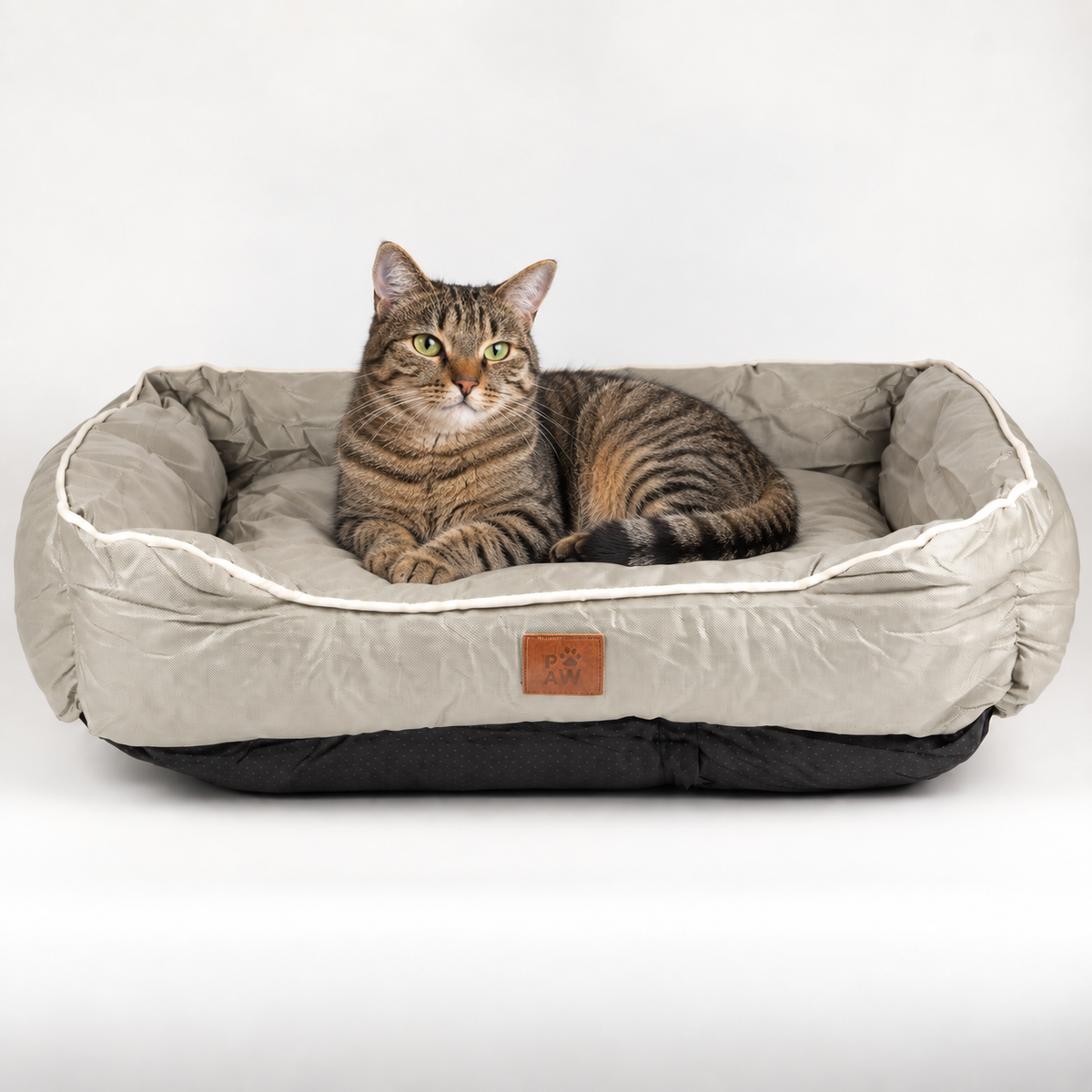 Cama PAW – Mediana caqui beige – 70 × 60 × 15 cm