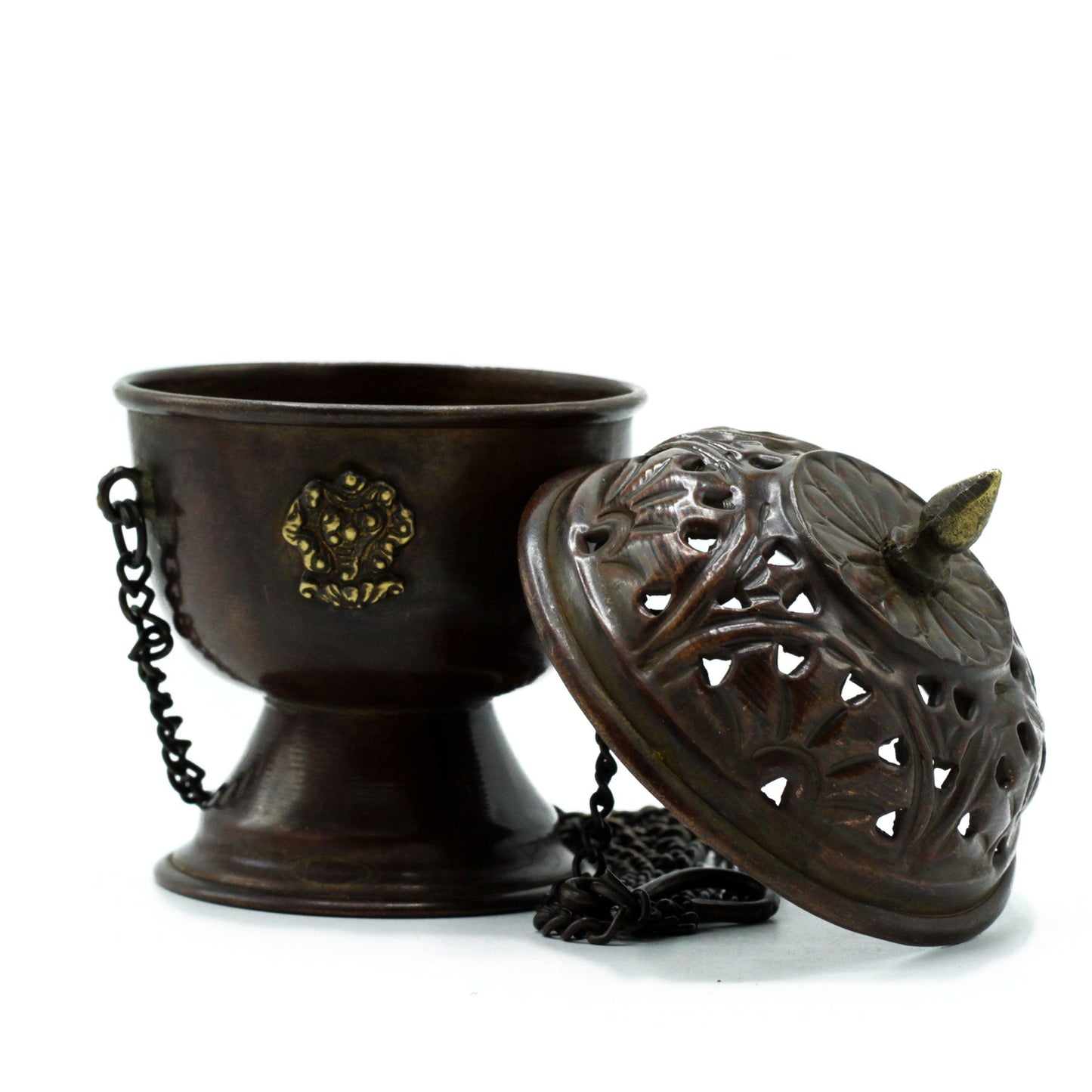 Brûle-encens tibétain en cuivre - Pendentif classique