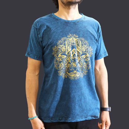 T-shirt Nomad Sari Medium - Hamsa - Bleu