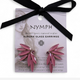 Rosa suave - vidrio vintage - hadas - pendientes