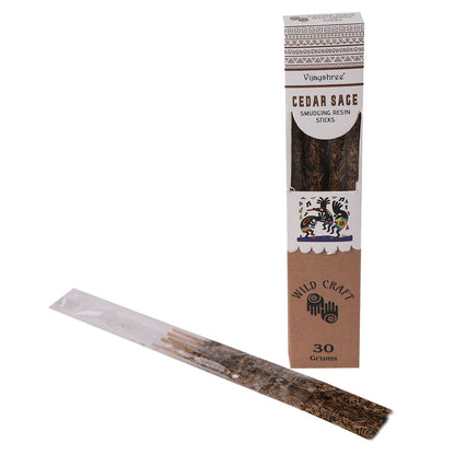 Varillas de resina para difuminar salvia y cedro dorado 30g (6 unidades)