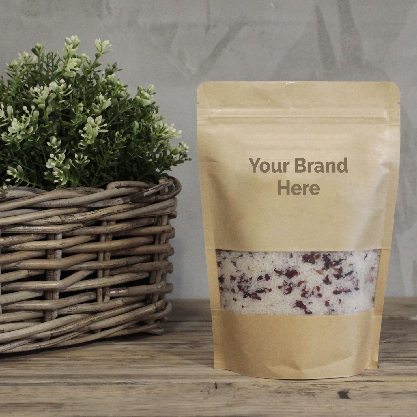 Himalaya-Badesalzmischung 165 g – Klarheit – Weißes Etikett