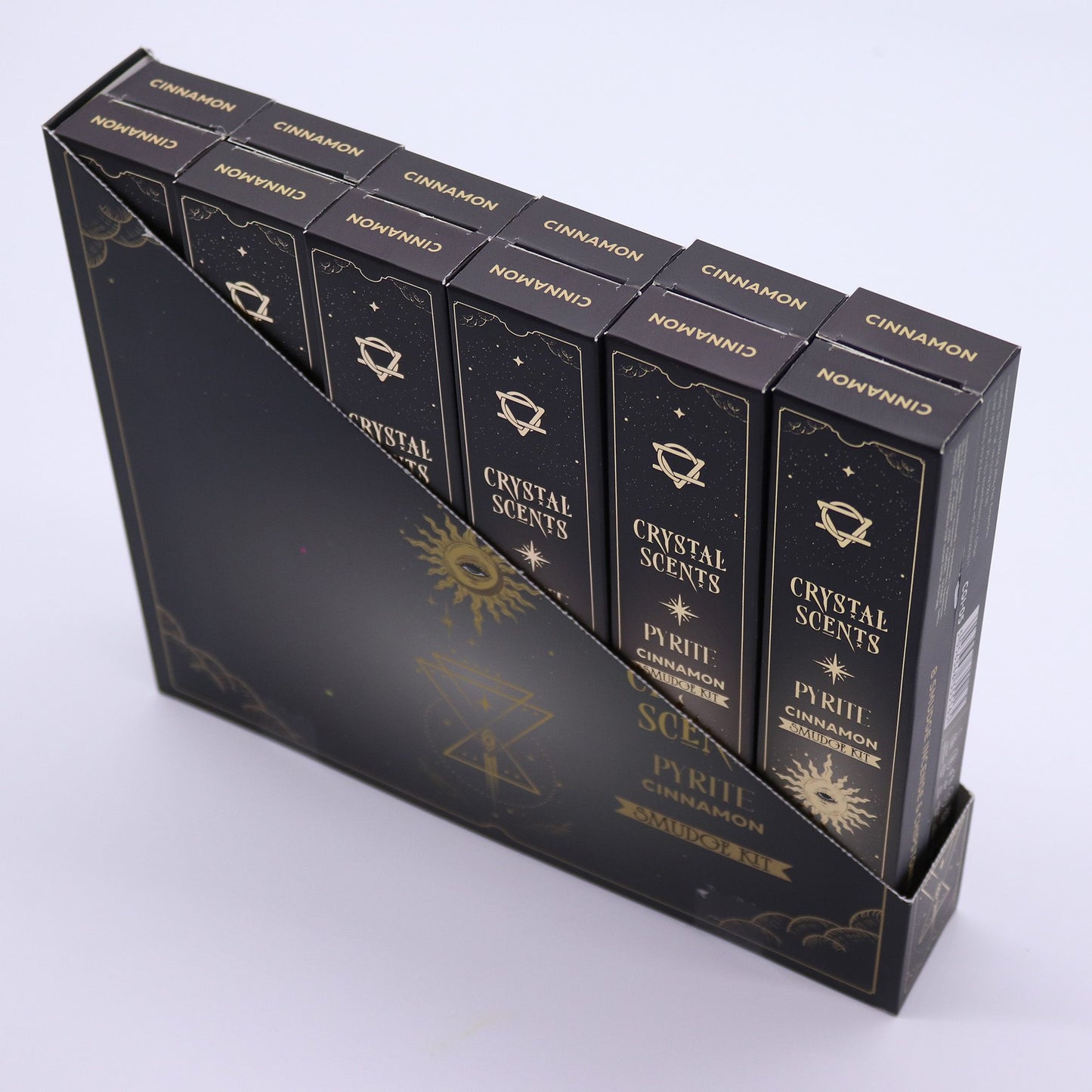 Incienso de purificación con fragancia de cristal de pirita - Canela