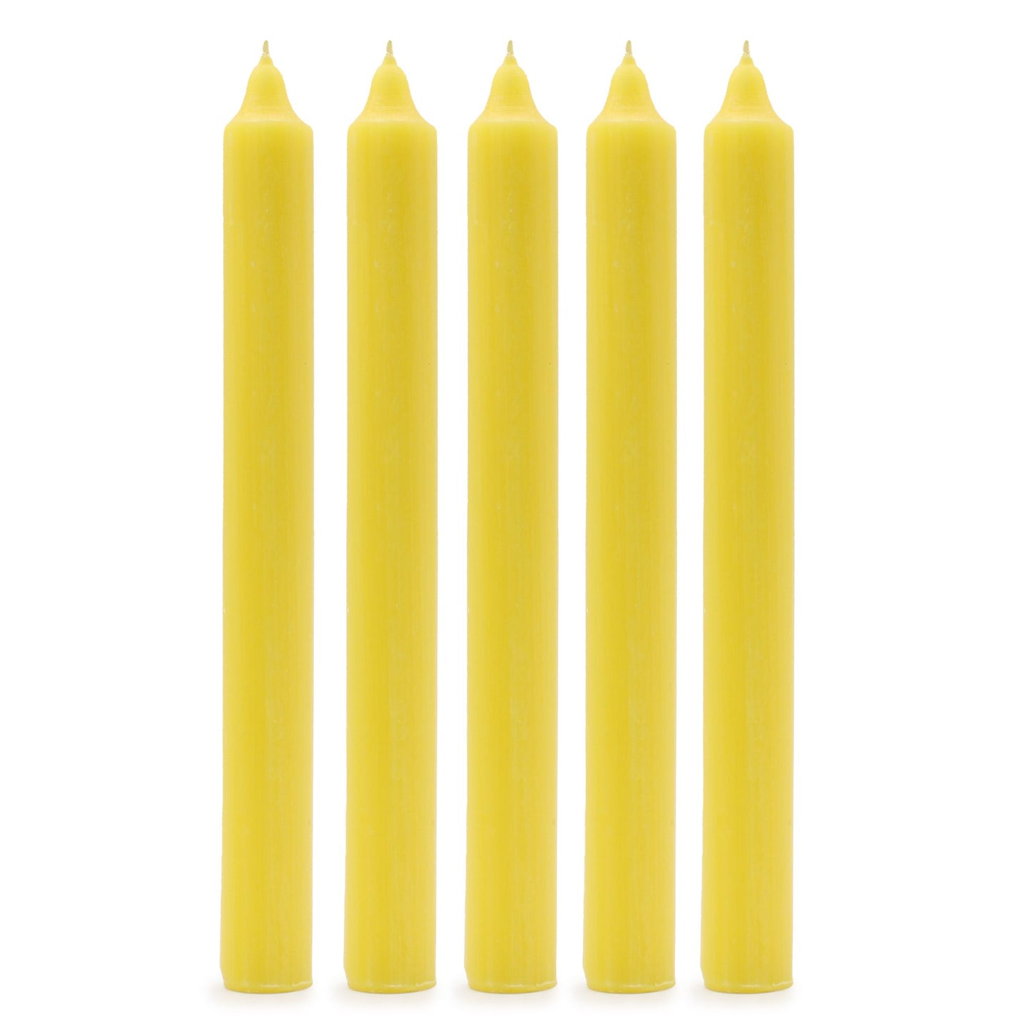 10 x Velas a Granel de Color Sólido - Limón Rústico - Paquete de 10