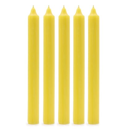 10 x Velas a Granel de Color Sólido - Limón Rústico - Paquete de 10