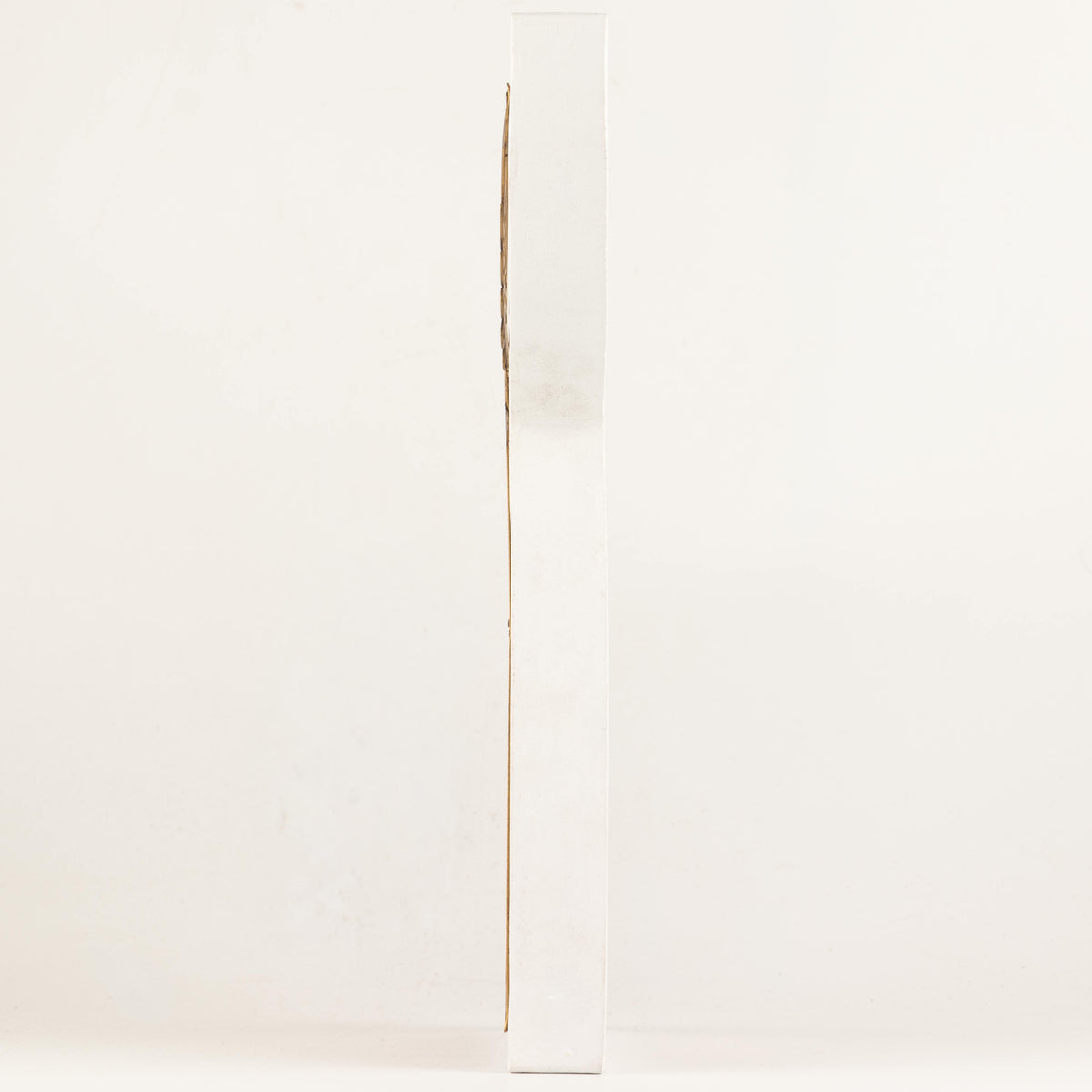 Ángel de madera de mango - acabado lavado blanco con recorte decorativo de hierro - 39 cm