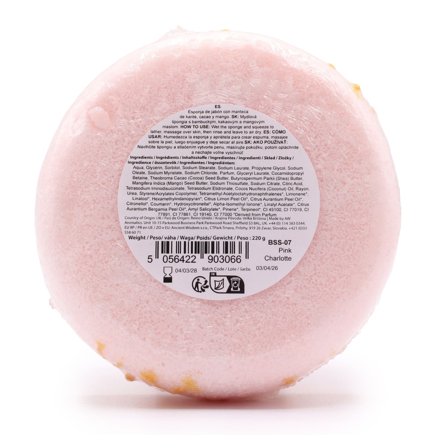 Jabón de burbujas de mantequilla - Rosa Charlotte