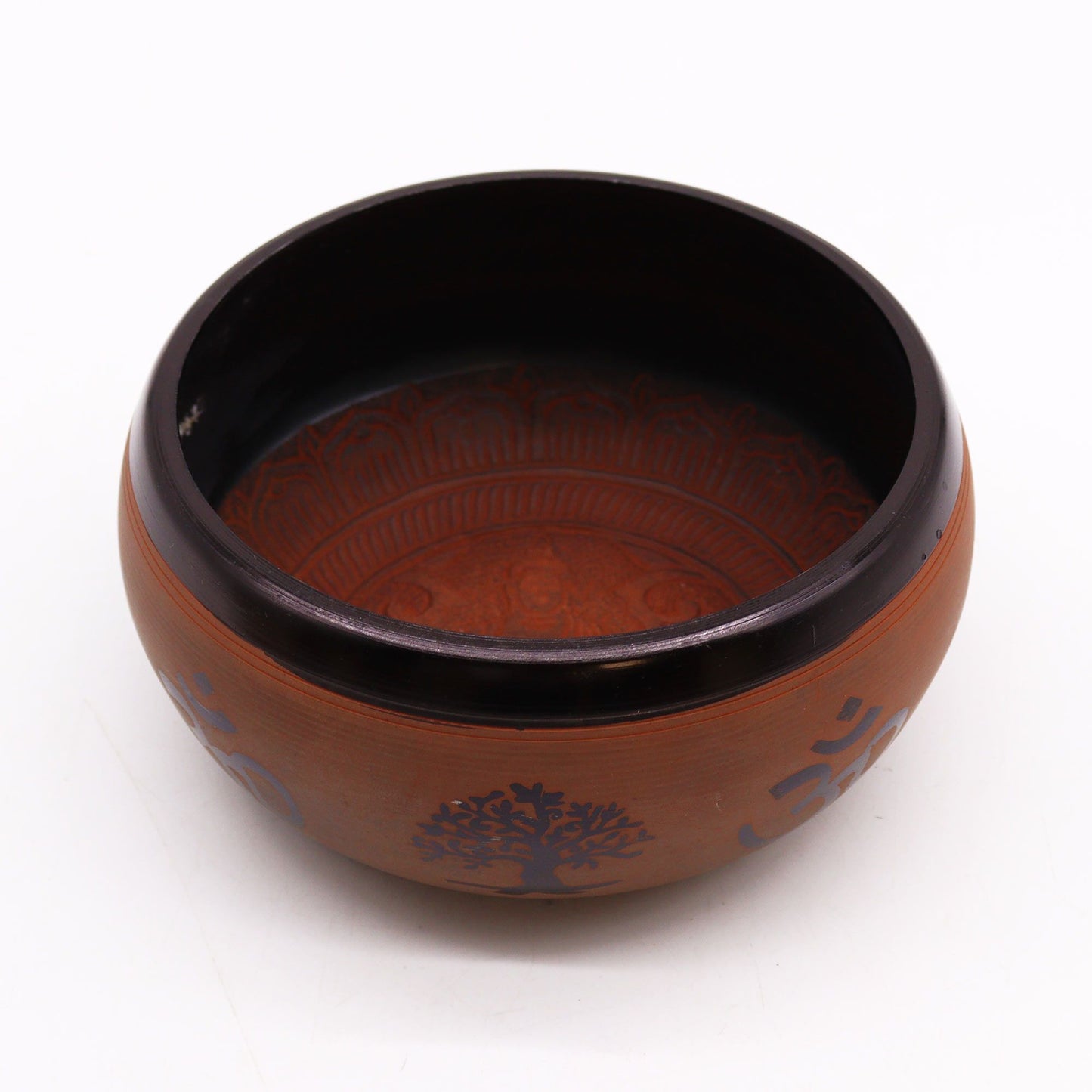 Bol chantant tibétain - Argile Om Bouddha - 16 cm
