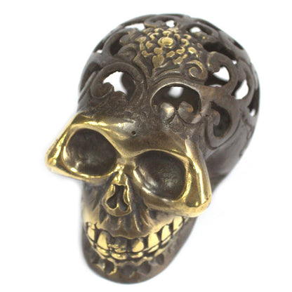 Calavera vintage de latón - Lrg