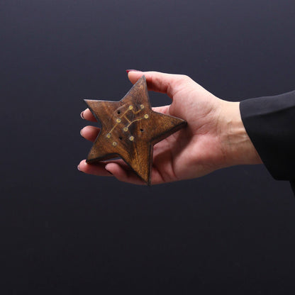 Räuchergefäß aus Messing mit graviertem Sternzeichen – Stern