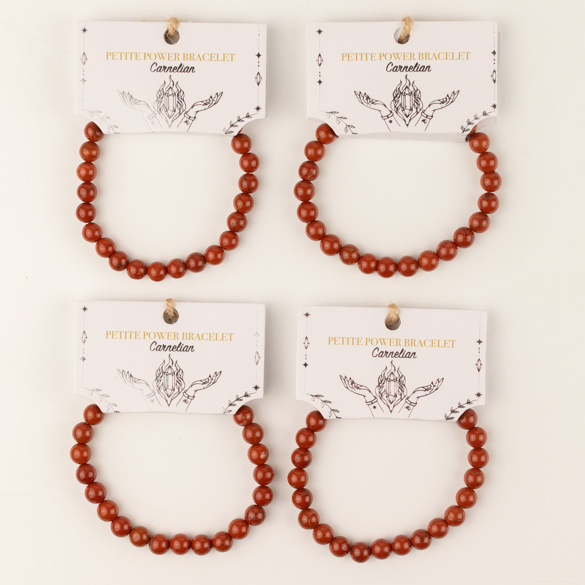 Pulsera de Poder Pequeña (17 cm x 6 mm) - cornalina