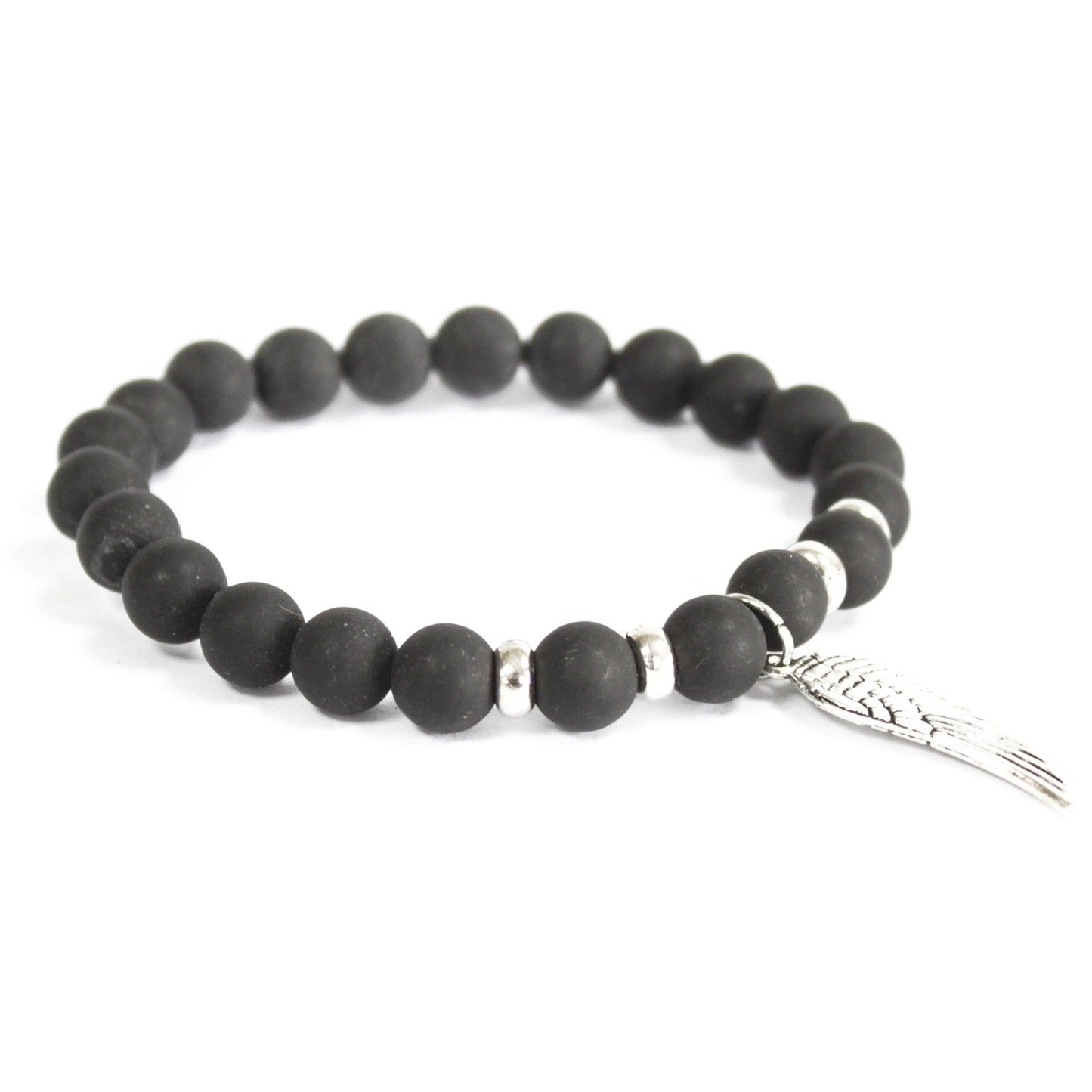 Pulsera Ala de Ángel Ágata Negra