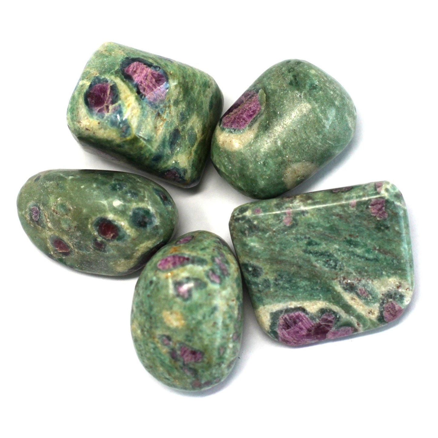 Pierres roulées de qualité supérieure - Rubis avec fuchsite