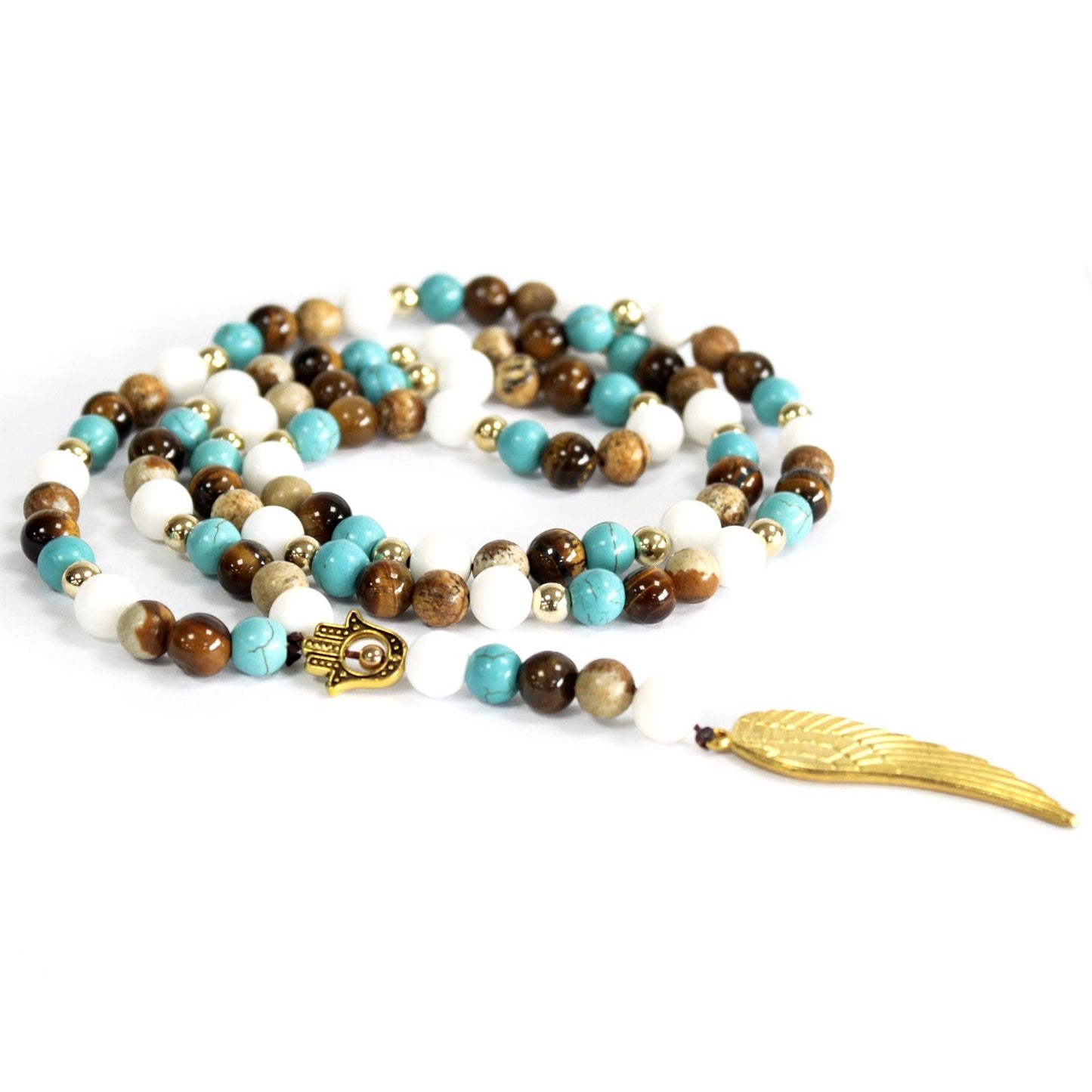 Collar Ala de Ángel Piedras Preciosas