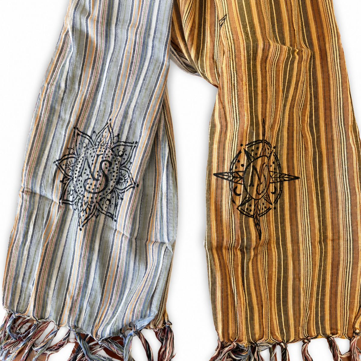 Nomad Sari - Bufanda de bendición de viaje - 170x50cm - Banderas de oración