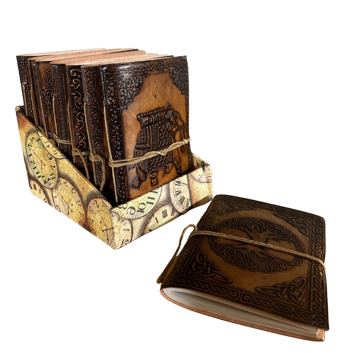 Verschiedene Notizbücher aus Leder im Esoterik-Stil (6 x 4,5 Zoll) – Vitrine