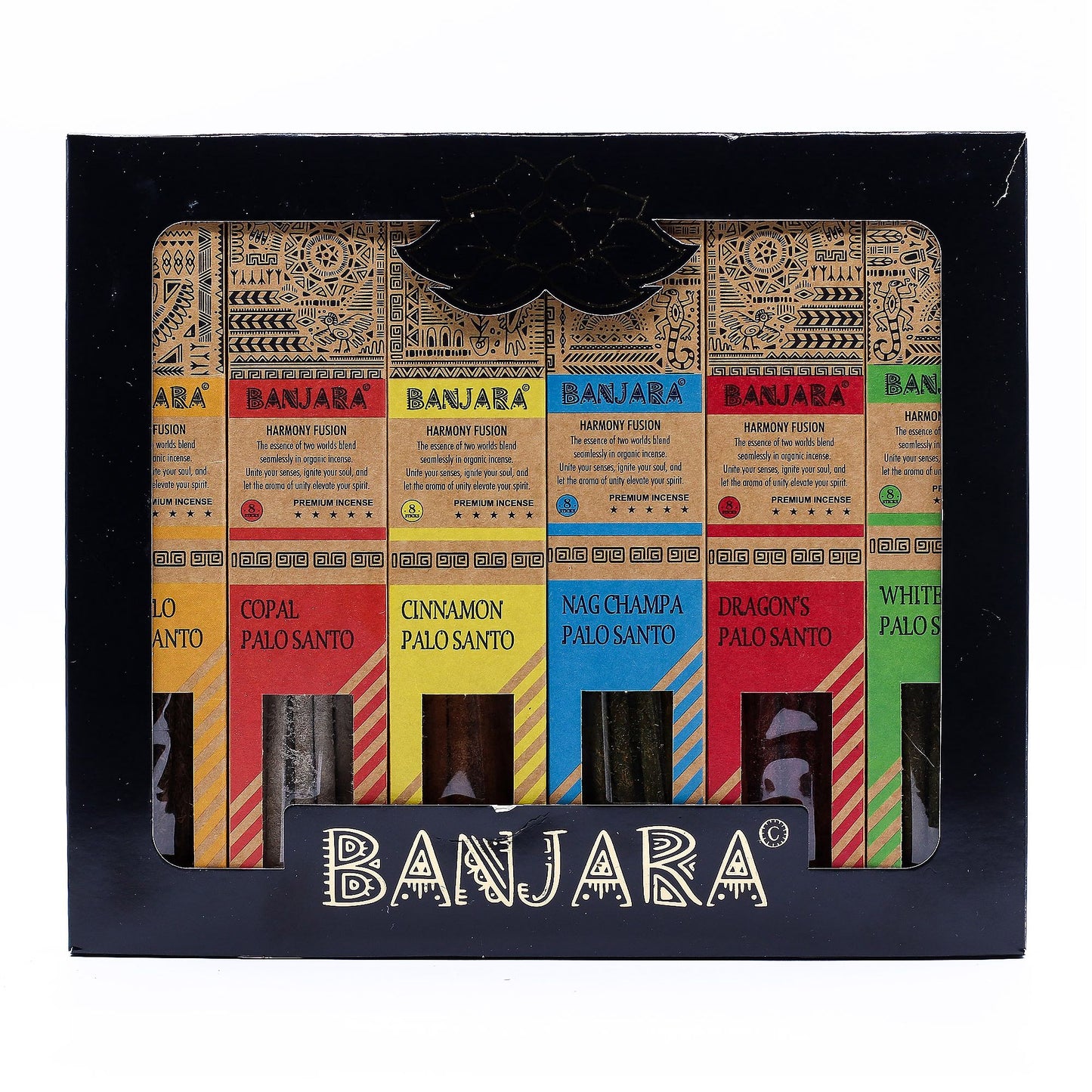 Banjara Palitos de Palo Santo para sahumar - Juego de 6 - Caja