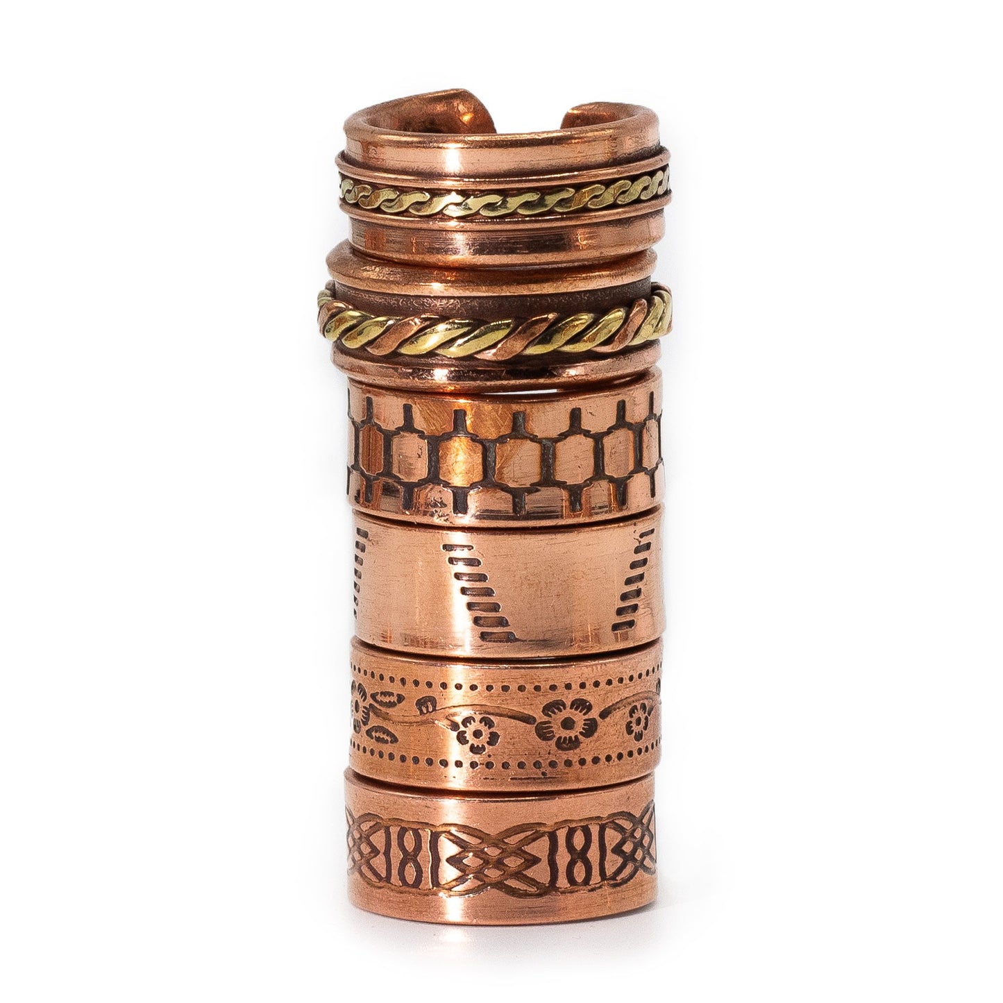 Anneaux en cuivre avec aimants - Modèles et tailles assortis