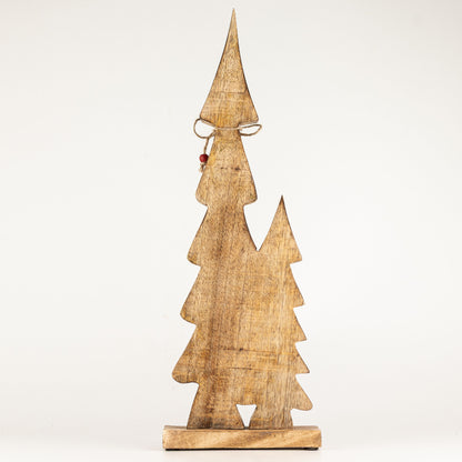 Perdido en el bosque - Grande - Dos árboles esmaltados - (45x15x2,5 cm)