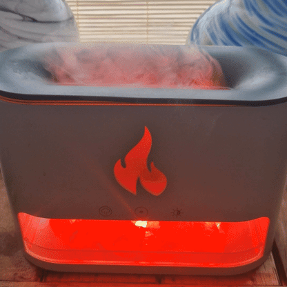 Difusor de Aroma Blaze - Cámara de Sal del Himalaya - USB-C - Efecto Llama (Sal incluida)