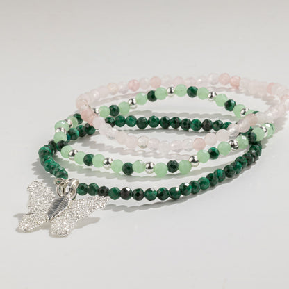 Conjunto de pulseras de gemas del Espíritu de Ninfa - Espíritu del Bosque