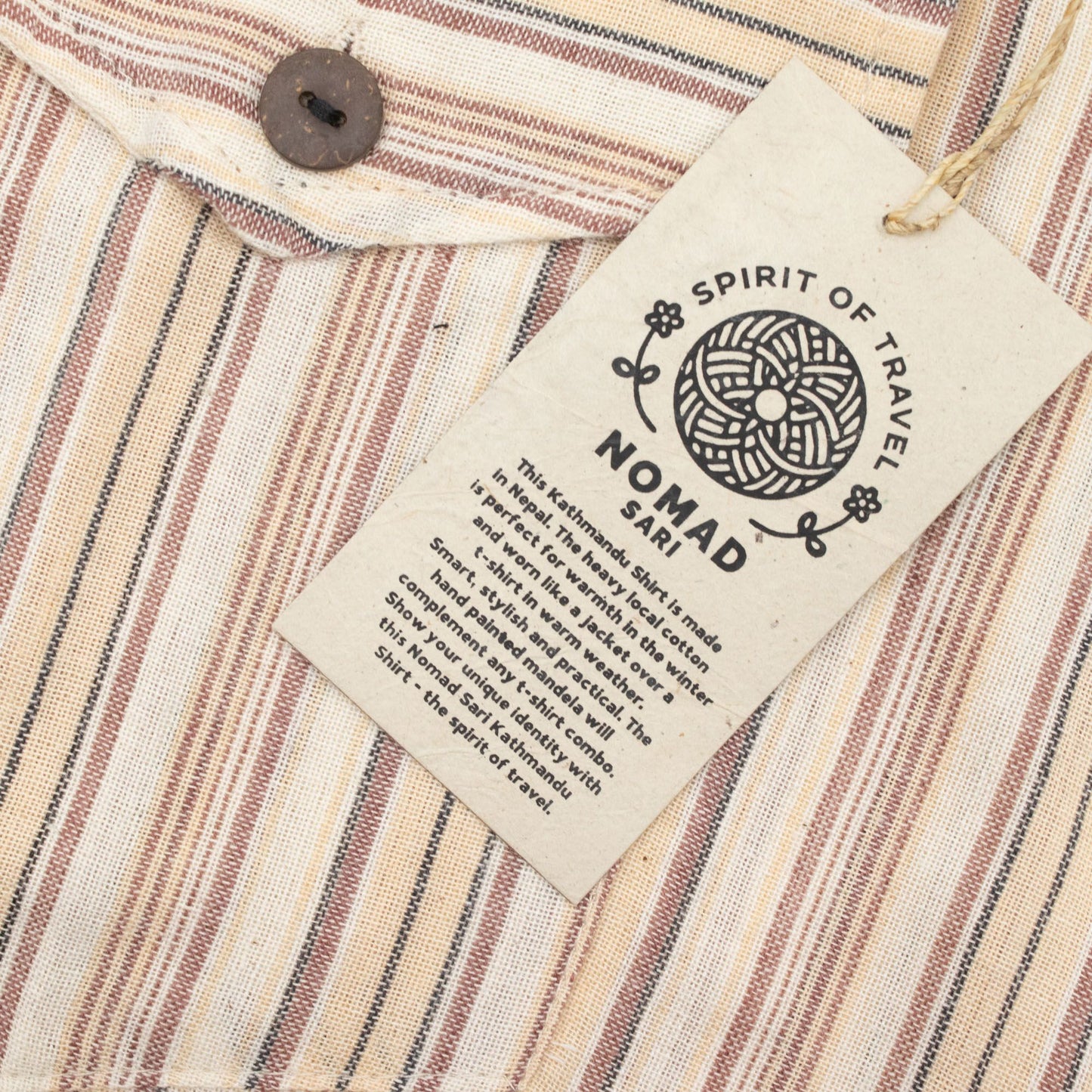 Nomad Sari Camisa de abuelo - Marrón beige - Mediano