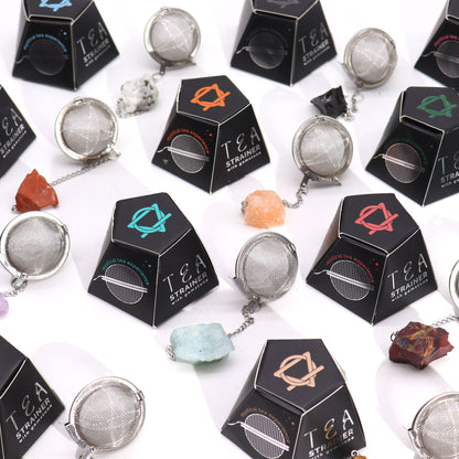 Colador de té de piedras preciosas de cristal crudo - Mookaite