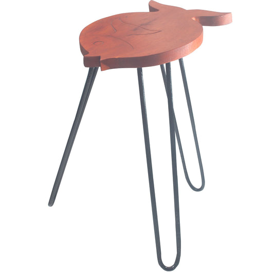 Albasia-Holztisch – Terrakotta