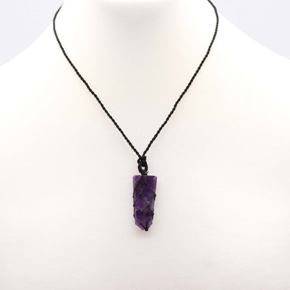 Colgante de punta plana con Piedras Preciosas - Amatista