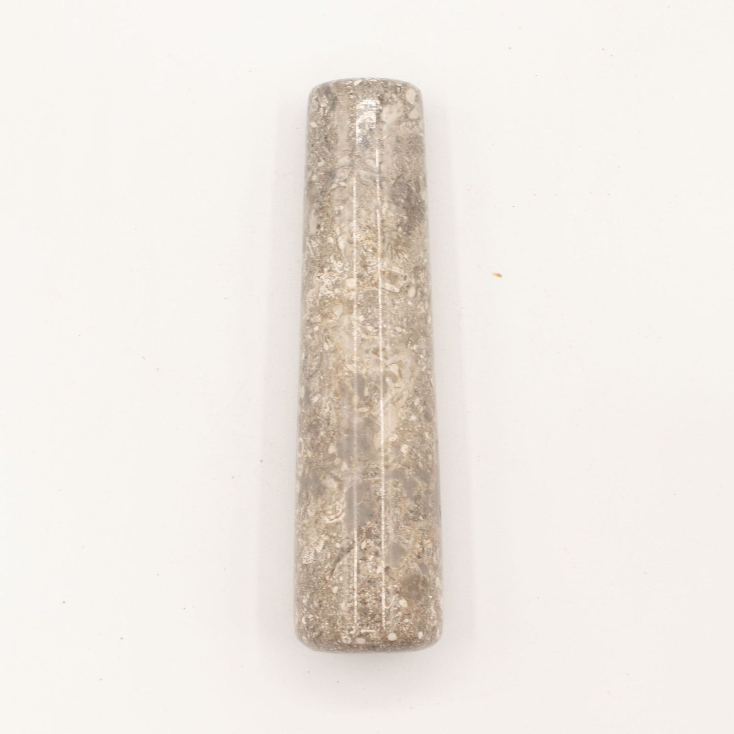 Dekorativer Mörser und Stößel aus natürlichem Flussstein – mittelgroß (ca. 12x8 cm)