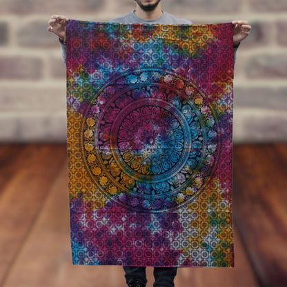 Arte Pared Algodón Mandala Elefante