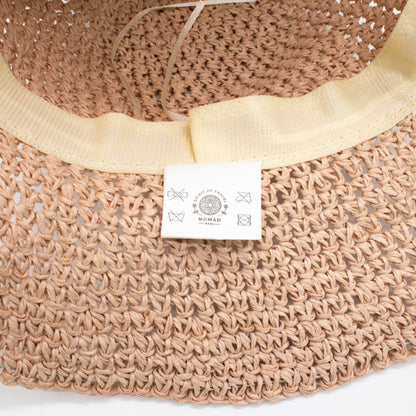 Nomad Sari Chapeau de paille à large bord - Rose Poudré