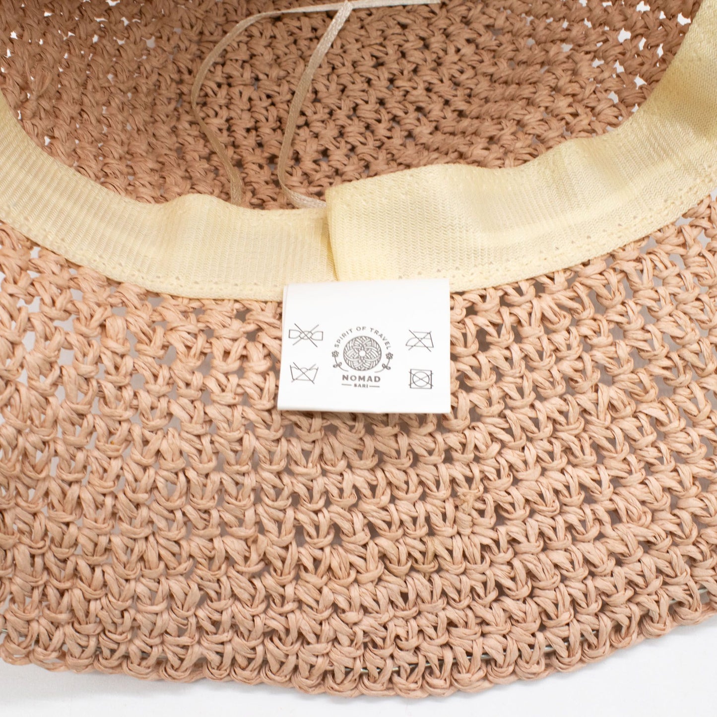 Nomad Sari Chapeau de paille à large bord - Rose Poudré