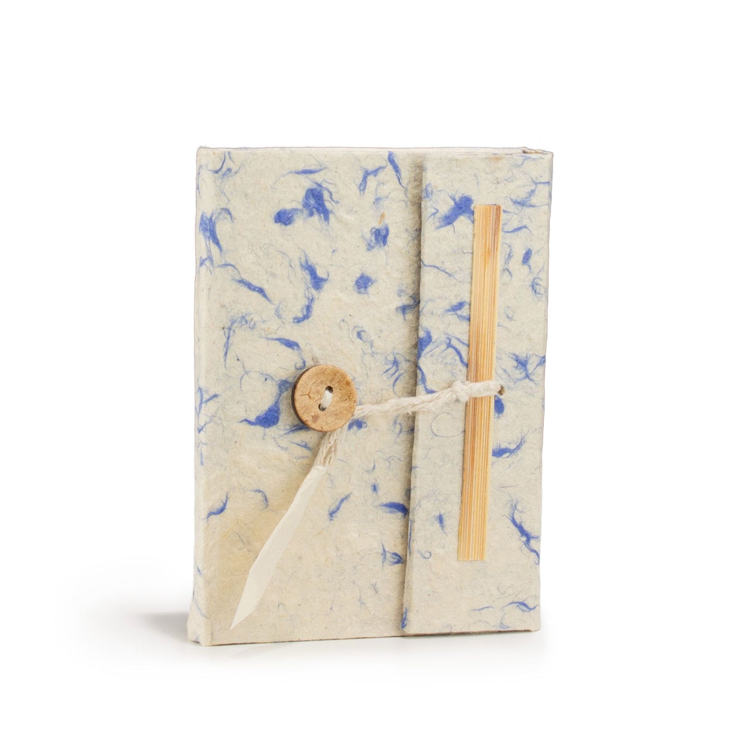 Mini-Lokta-Notizbuch – blaues Baumwoll-Lokta, 40 Blatt