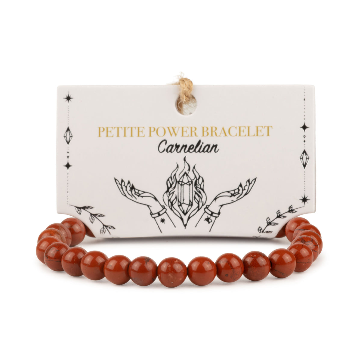 Pulsera de Poder Pequeña (17 cm x 6 mm) - cornalina