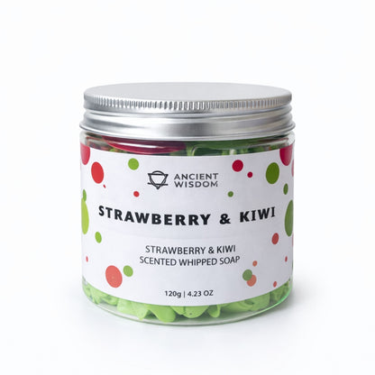 Jabón de crema batida de fresa y kiwi 120 g