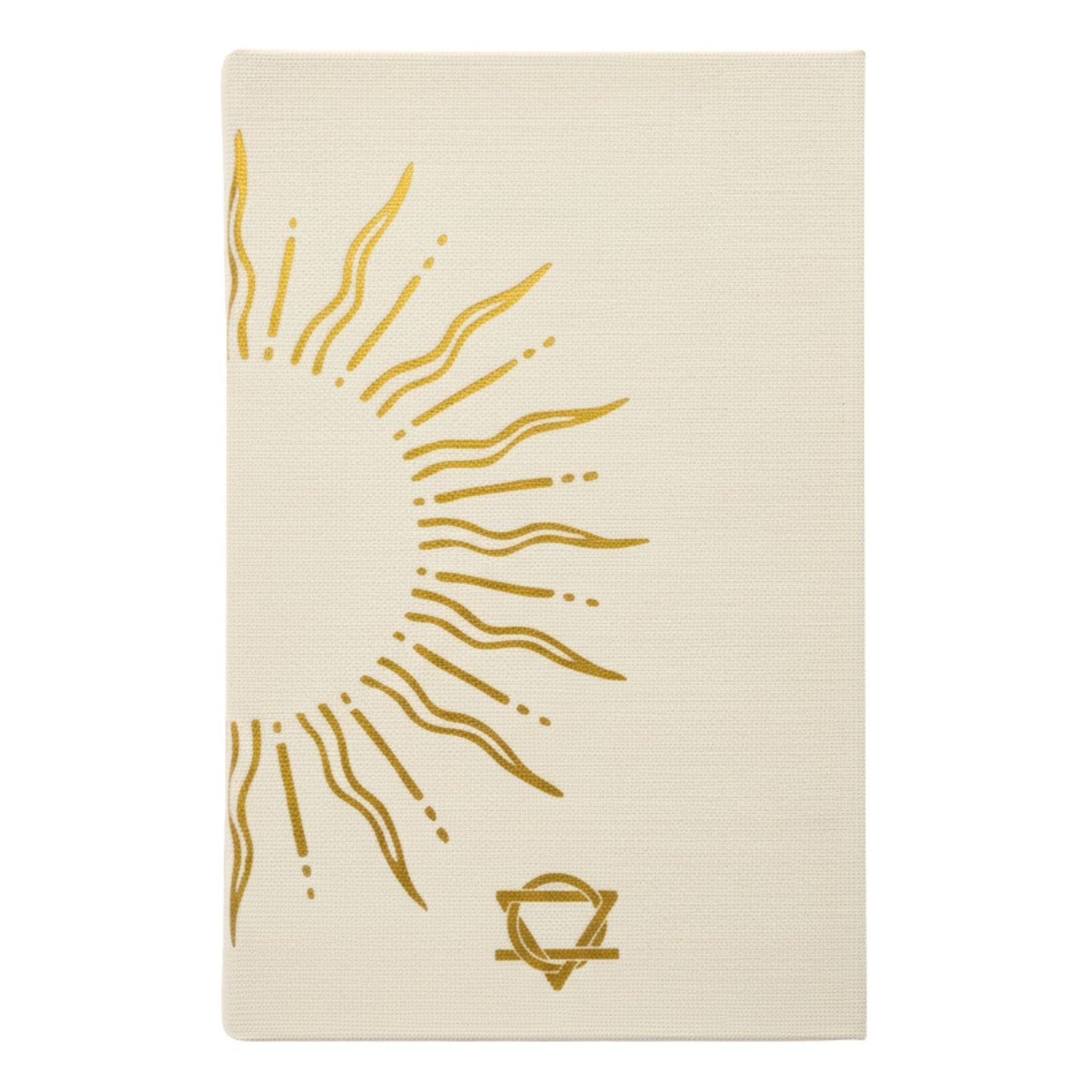 Journal de gratitude ivoire avec bordure dorée - 120 pages - Mes journées sont remplies de soleil