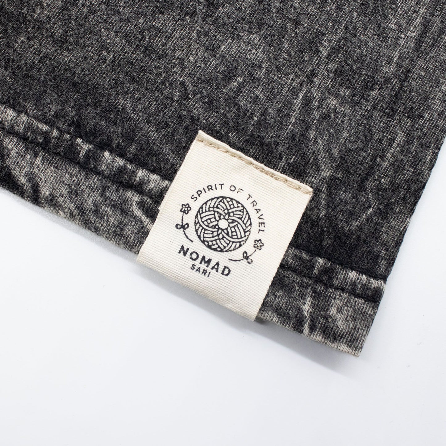 Nomad Sari Camiseta de algodón lavado a la piedra - Rebel - Carbón - Mediano