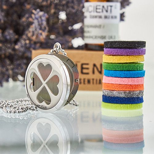 Collar Difusor Aromaterapia Trébol 30mm